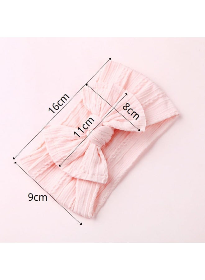 jaexest Baby Girls Nylon Bows Headband and Sunglasses Set – Cute Hair Bow Headwrap with Kid Daisy Flower Sunglasses Party Shower Hair Accessories for Newborn Toddler Infant Pink Standard - Image 2